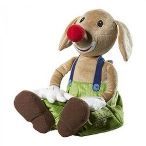 IKEA KLAPPAR CIRKUS CIRCUS CLOWN PUPPY DOG 12" SOFT PLUSH WITH MOUSE